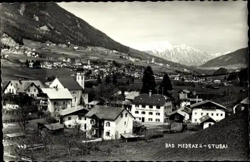 Ak Medraz im Stubaital Medratz Fulpmes in Tirol, Ortsansicht, Gebirge