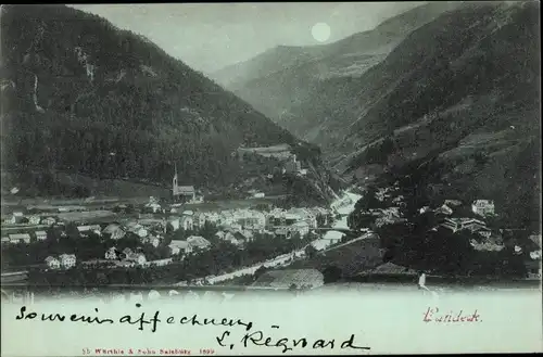 Mondschein Ak Landeck in Tirol, Gesamtansicht