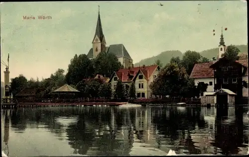 Ak Maria Wörth am Wörthersee Kärnten, Kirche