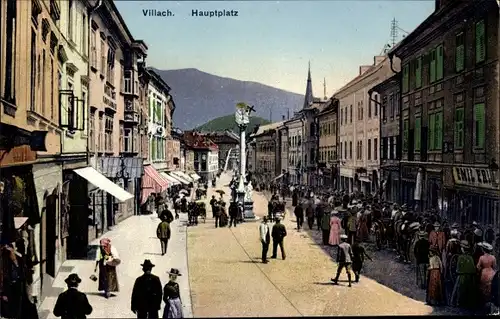 Ak Villach in Kärnten, Hauptplatz