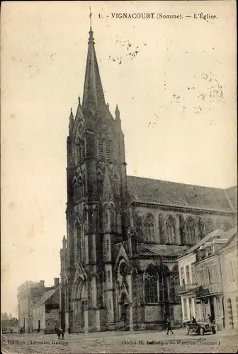Ak Vignacourt Somme, Kirche