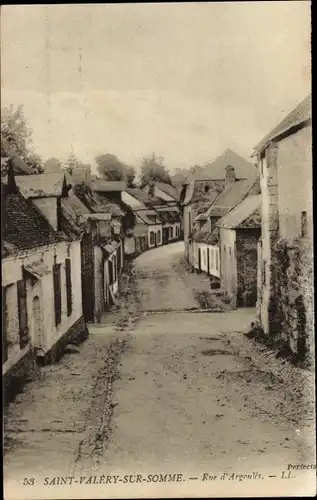 Ak Saint Valery sur Somme, Rue d'Argoules