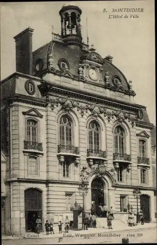 Ak Montdidier Somme, Rathaus