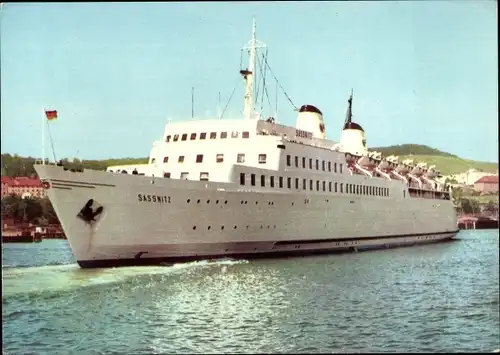 Ak Fährschiff Sassnitz, Ansicht Bug Backbord