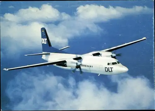 Ak Deutsches Passagierflugzeug, DLT, Fokker 50