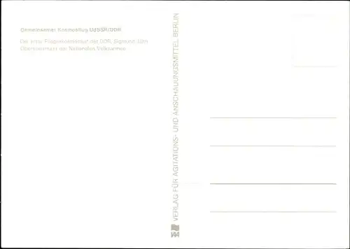 Ak Kosmonaut Sigmund Jähn, erster Fliegerkosmonaut der DDR, Portrait