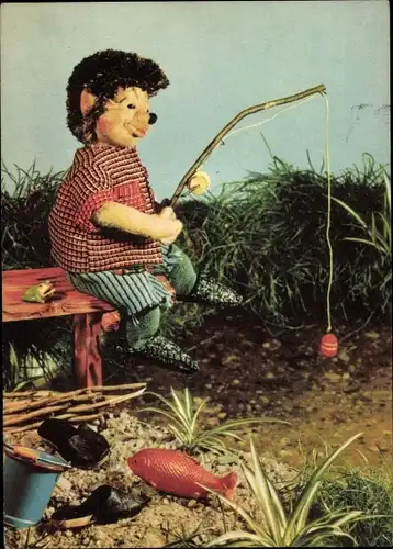 Ak Mecki der Igel, Angler