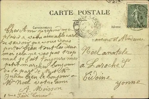 Ak Bignona Senegal, Missionare mit den ersten einheimischen Gläubigen