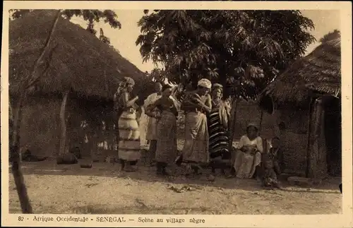 Ak Senegal, afrikanisches Dorf, Einwohner
