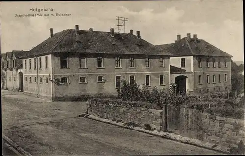 Ak Hofgeismar in Hessen, Dragonerkaserne der V. Eskadron