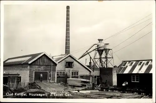 Ak Oudkarspel Nordholland, Houtzagerij