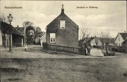 Ak Nieuwenhoorn Südholland Niederlande, Zandpad, Rijksweg