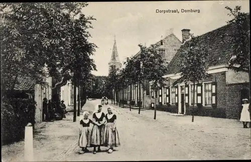 Ak Domburg Veere Zeeland Niederlande, Dorpstraat