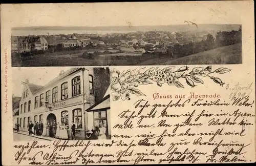 Ak Aabenraa Apenrade Dänemark, Panorama, Hotel