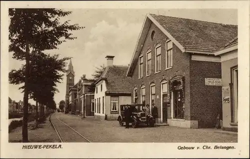 Ak Nieuwe Pekela Groningen, Gebouw v. Chr. Belangen