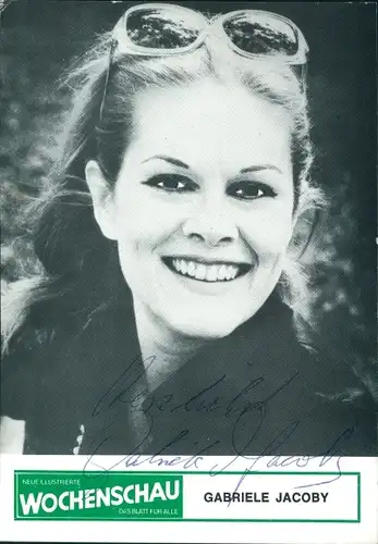 Ak Schauspielerin Gabriele Jacoby, Portrait, Autogramm