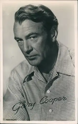 Ak Schauspieler Gary Cooper, Portrait