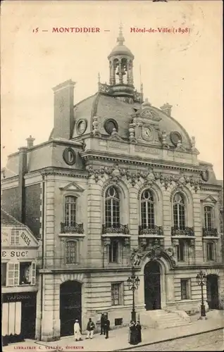 Ak Montdidier Somme, Rathaus