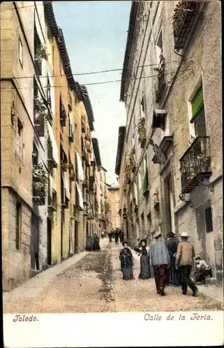 Ak Toledo Kastilien La Mancha Spanien, Calle de la Feria