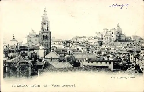 Ak Toledo Kastilien La Mancha Spanien, Vista general