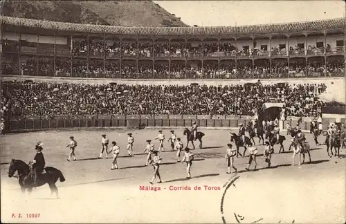 Ak Málaga Andalusien Spanien, Corrida de Toros