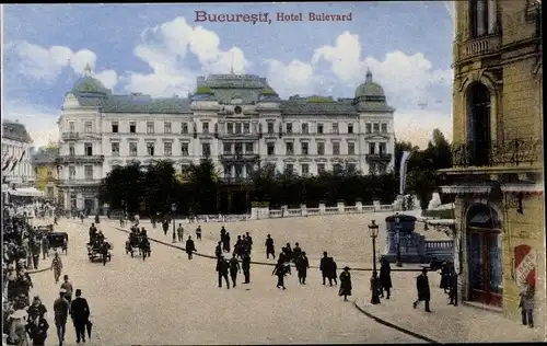 Ak București Bukarest Rumänien, Hotel Bulevard