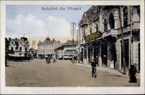 Ak Ploesti Ploiești Rumänien, Straßenpartie