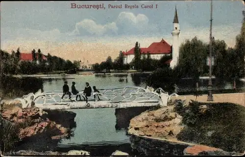 Ak București Bukarest Rumänien, Parcul Regele Carol I