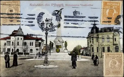 Ak Ploesti Ploiești Rumänien, Monumentul Vânătorilor