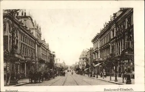 Ak București Bukarest Rumänien, Boulevard-Elisabeth