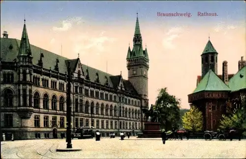 Ak Braunschweig in Niedersachsen, Rathaus