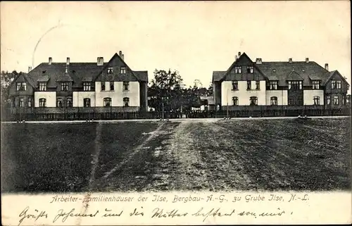 Ak Bückgen Großräschen in der Niederlausitz, Grube Ilse, Arbeiter-Familienhäuser d. Bergbau-A.-G.