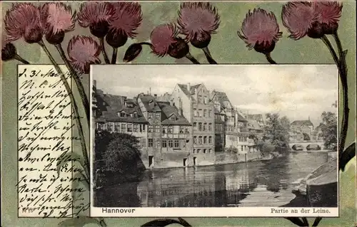 Passepartout Ak Hannover in Niedersachsen, Häuser an der Leine