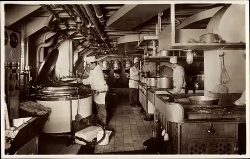 Ak Monte-Schiff der HSDG, Küche, Köche