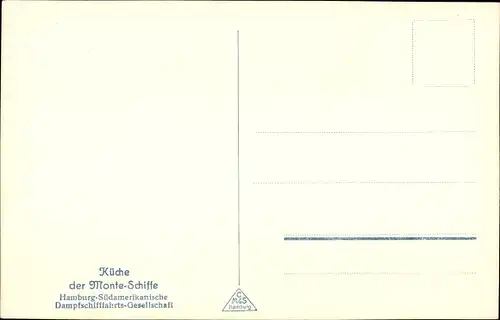 Ak Monte-Schiff der HSDG, Küche, Köche