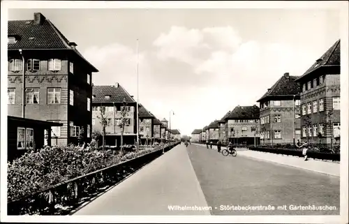 Ak Wilhelmshaven, Störtebeckerstraße, Gartenhäuschen