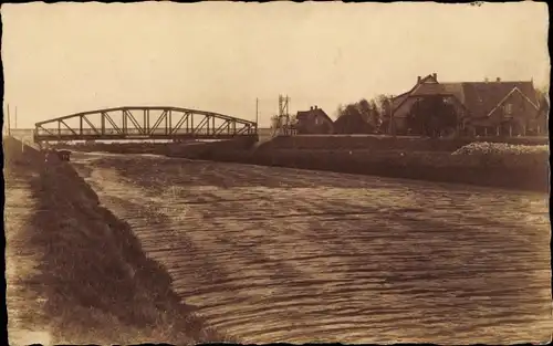 Ak Edewecht im Ammerland, Teilansicht, Brücke