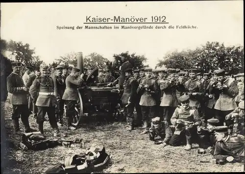 Ak Kaisermanöver 1912, Feldküche