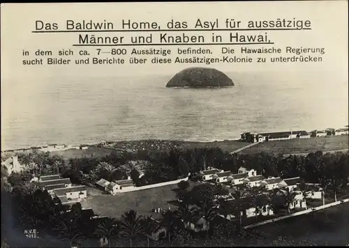 Ak Hawaii, Baldwin Home, Asyl für Aussätzige
