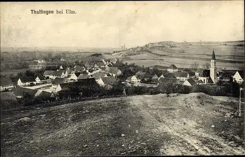 Ak Thalfingen Elchingen Schwaben, Kirche, Panorama