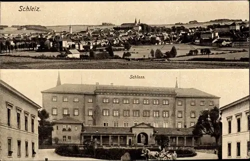 Ak Schleiz Thüringen, Panorama, Ansicht des Schlosses