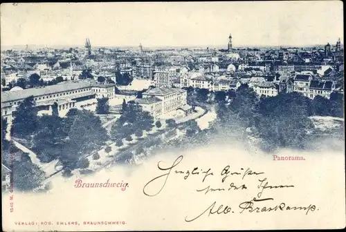 Ak Braunschweig in Niedersachsen, Panorama