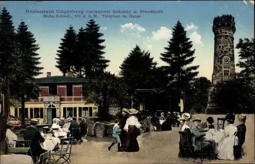 Ak Neustadt in Sachsen, Restaurant Ungerberg, Turm