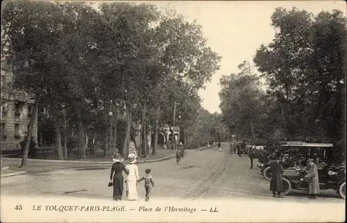 Ak Le Touquet Paris Plage Pas de Calais, Place de l'Herimitage