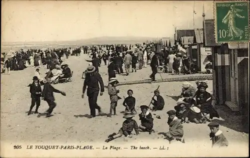 Ak Le Touquet Paris Plage Pas de Calais, Strand