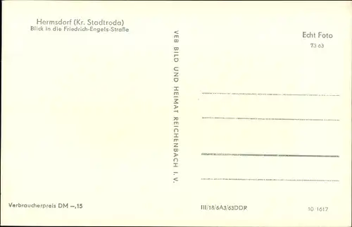 Ak Hermsdorf in Thüringen, Friedrich Engels Straße