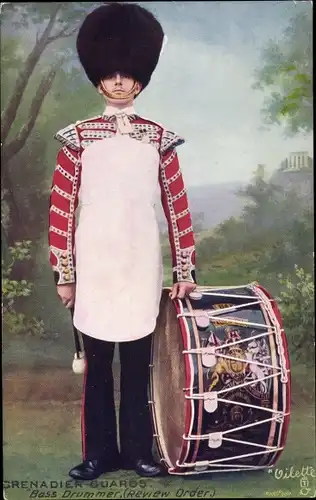 Ak Großbritannien, Grenadier Guards, Bass Drummer, Britischer Soldat, Trommel