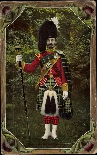 Passepartout Ak Schottischer Soldat, Kilt, Gordon Highlander