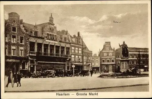 Ak Haarlem Nordholland Niederlande, Groote Markt