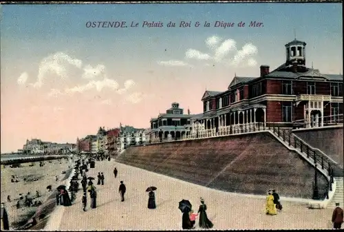 Ak Oostende Ostende Westflandern, Der Königspalast, der Dique de Mer